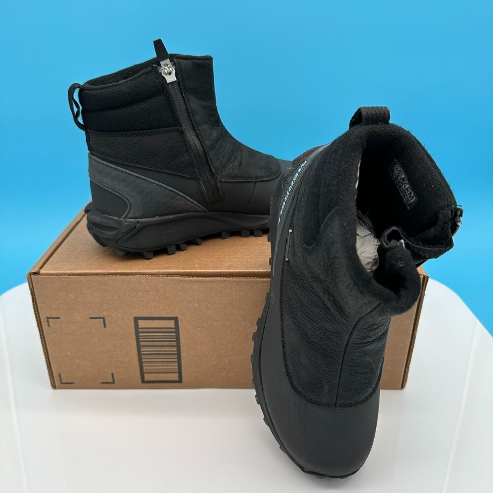 Merrell Women's Thermo‎ Kiruna Mid Zip Waterproof Boot, Size 5.5, Black/Canal